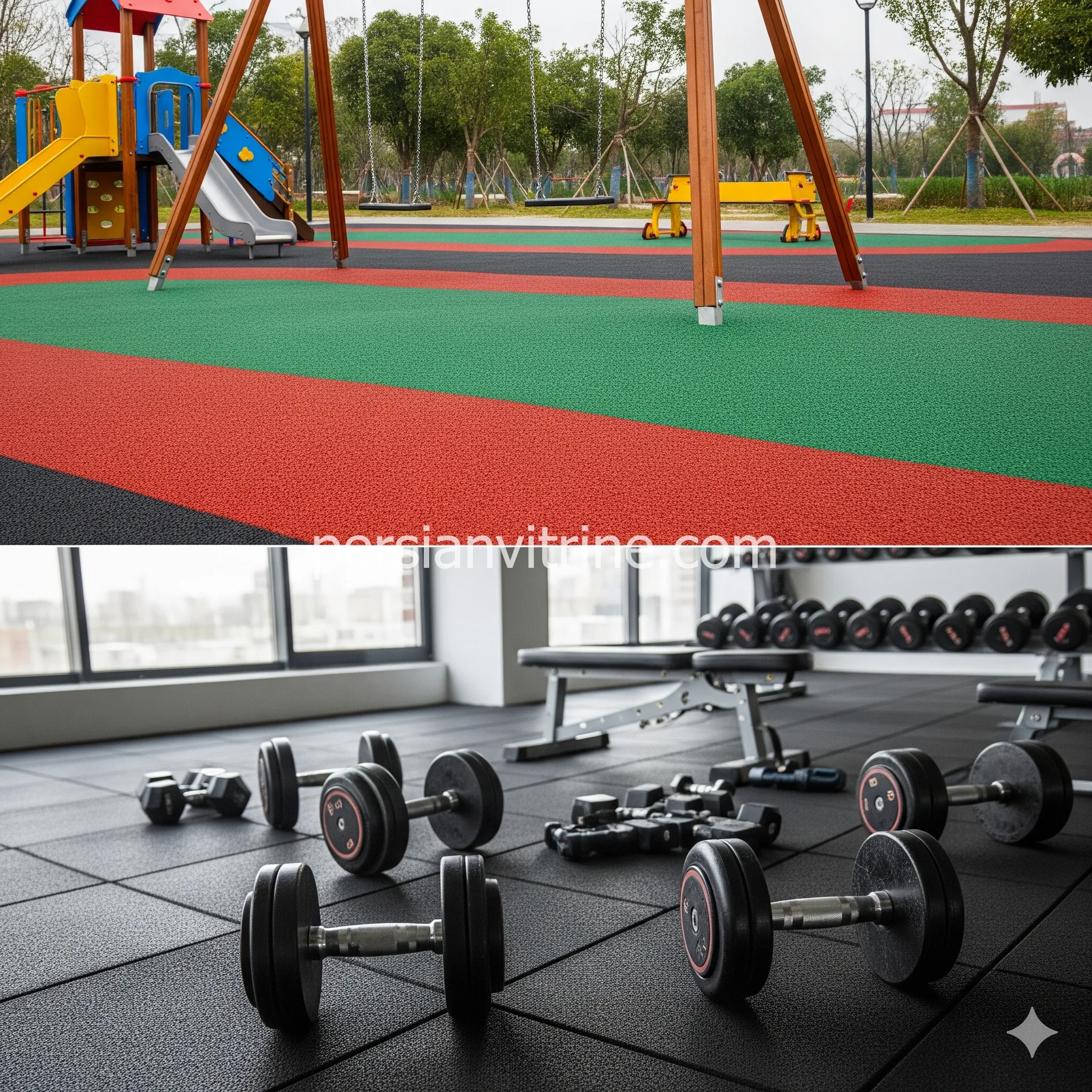 خرید و فروش کفپوش لاستیکی گرانولی ضد ضربه در تهران شوش